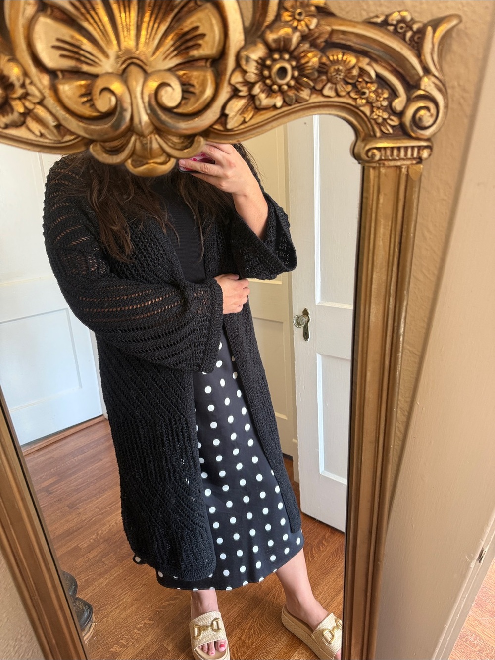 Banana Republic Open-Knit Long Cardigan Sweater